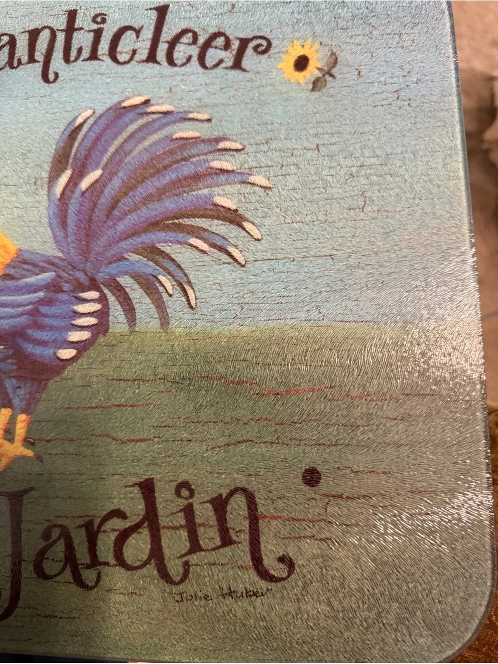 Pimpernel Dans Le Jardin Glass Cutting Board 15.5